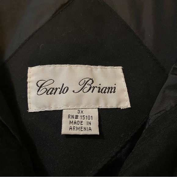 Carlo Briani Men's Jacket Raincoat Navy Blue Waterproof Size 3X - Picture 11 of 15